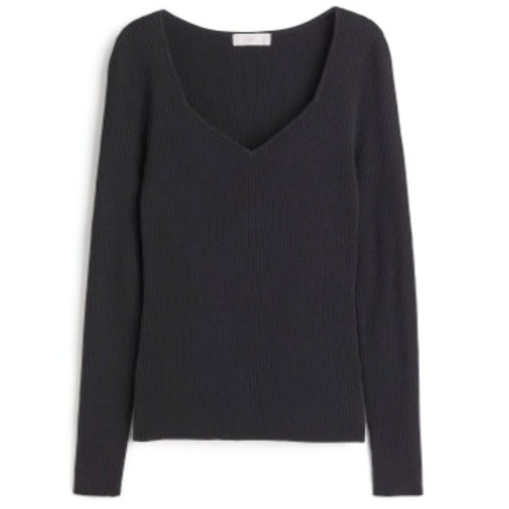 H&M - Black Sweater Top - XL